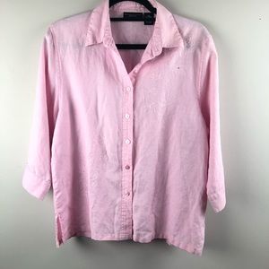 Goodclothes  petite medium linen top shirt pink